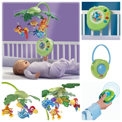 Fisher-Price Rainforest Peek-A-Boo Leaves Musical Mobile