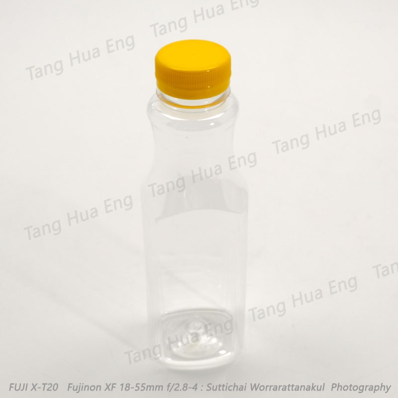 ขวดน้ำผลไม้ PET มั่งมี ขนาด 250 ปาก 32 มม. ( 150 ใบ)