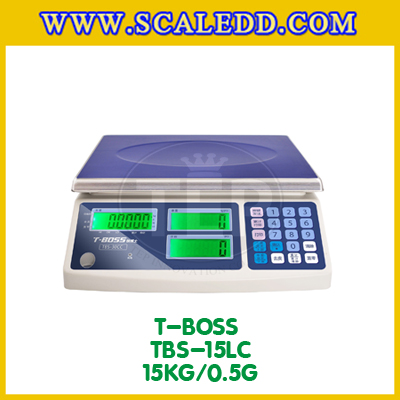 เครื่องชั่งนับจำนวน15กิโลกรัม เครื่องชั่งน้ำหนัก15kg เครื่องชั่งนับชิ้นงาน15kg ตาชั่งนับจำนวน15kg พิกัดน้ำหนัก 15kg ความละเอียด 0.5กรัม ยี่ห้อ T-BOSS รุ่น TBS-CC (เครื่องชั่งผ่านตรวจรับรองจากสำนักชั่งตวงวัด)