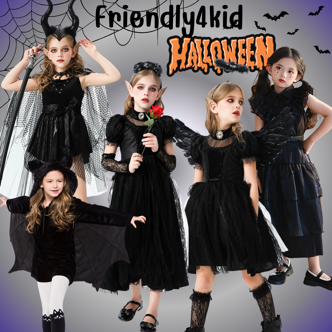 ชุดฮาโลวีน haloweenเดรสยาว ค้างคาว