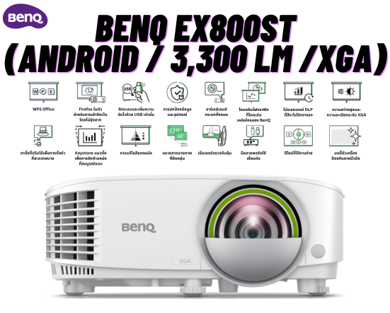 BENQ EX800ST ( Build-in Android / 3,300 lm / XGA)