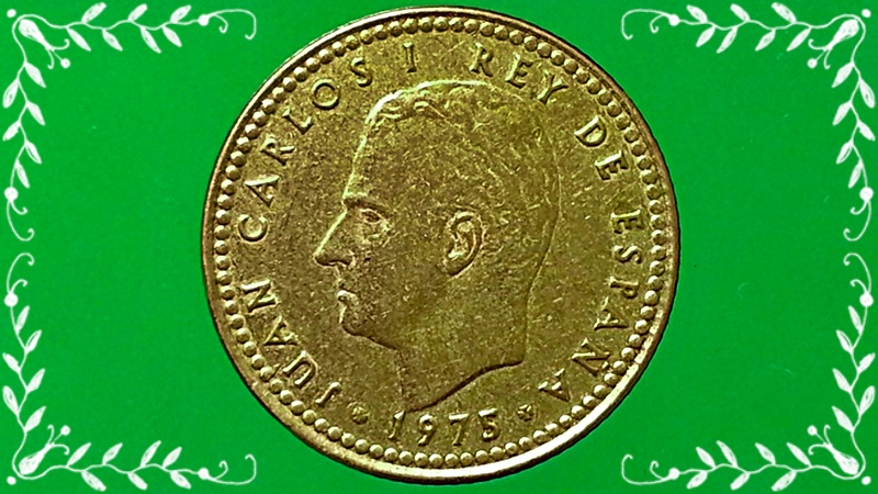 เหรียญ เงินตรา ประเทศ สเปน Peseta 1975