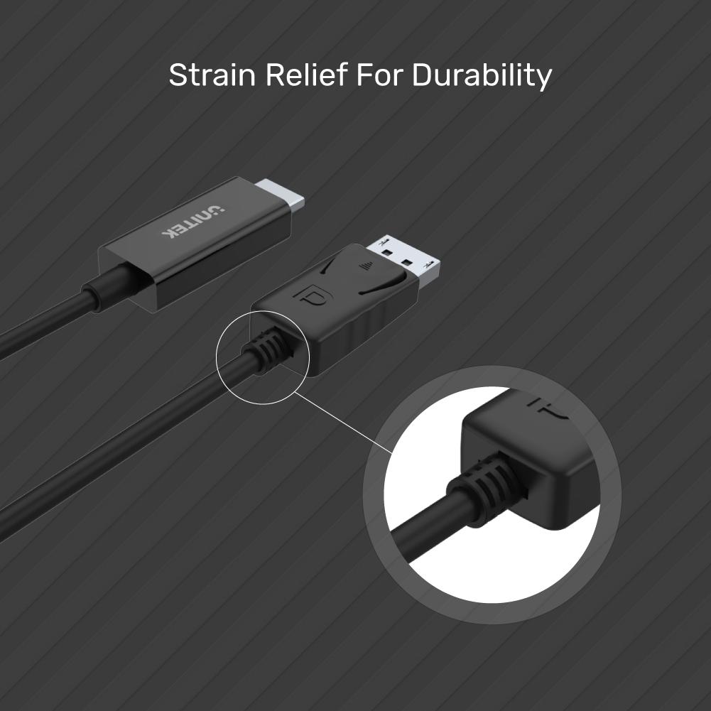 สาย DisplayPort to HDMI (Male) 1.8m Full HD 1080P by Unitek