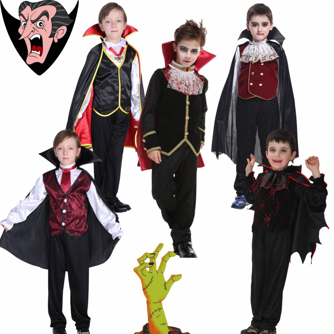 ชุดฮาโลวีน haloween ชาย แวมไพร์ แดรกคูล่า พร้อมผ้าคลุม