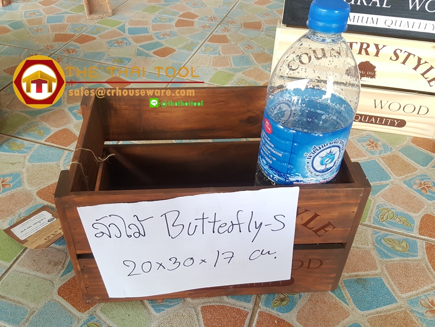 ลังไม้ รุ่น รุ่น Butterfly-S รหัสสินค้า 005- BOX-BUTTERFLY-S Wooden crate Butterfly-S Code : 005-BOX-BUTTERFLY-S