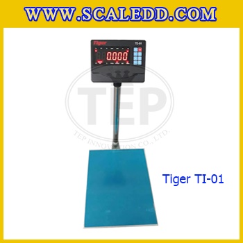 เครื่องชั่งน้ำหนักดิจิตอล พิกัด300kg ความละเอียด 20g ยี่ห้อ TIGER รุ่น TI-01 ขนาดแท่นชั่ง 60*80cm (เครื่องชั่งผ่านตรวจรับรองจากสำนักชั่งตวงวัด)