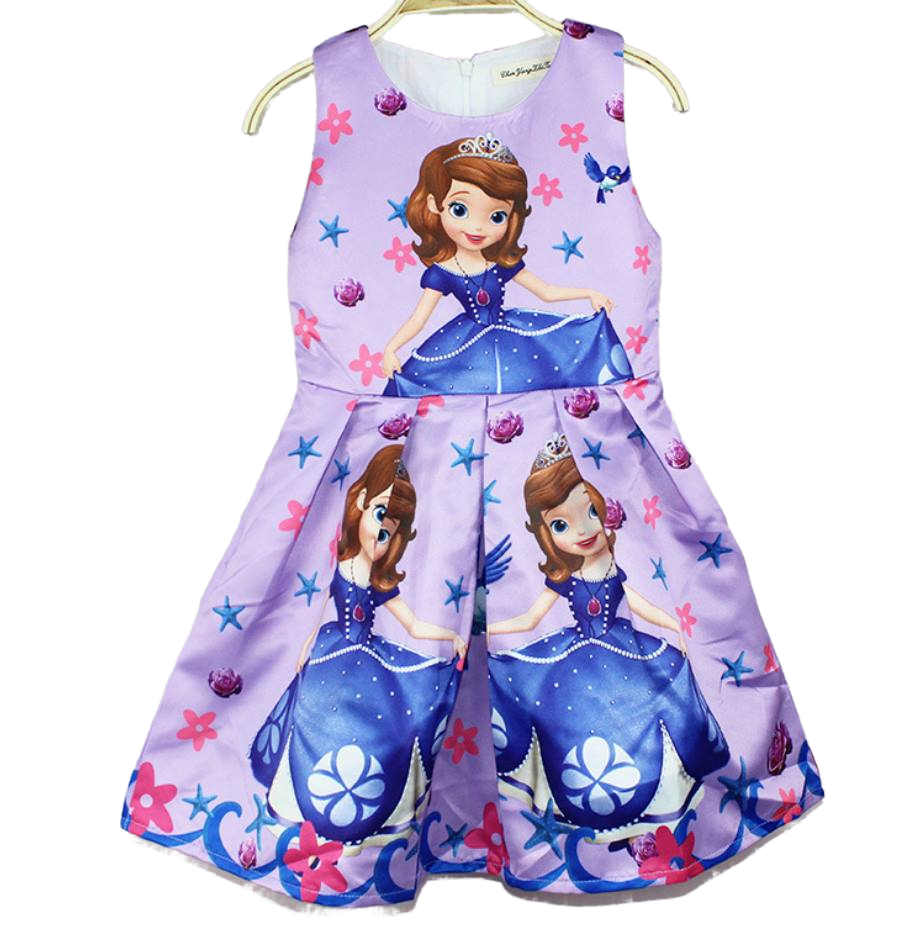 **พร้อมส่ง** เดรสเจ้าหญิง โซเฟีย พิมพ์ลาย