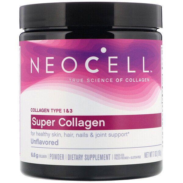 **Pre order**Neocell Super Collagen Powder 6,600 mg type 1&3 ขนาด 198 g บำรุงผิว ผม เล็บและเนื้อเยื่อกล้ามเนื้อต่างๆ ทำให้ผิวเรียบเรียน กระชับ ขาว กระจ่างใส