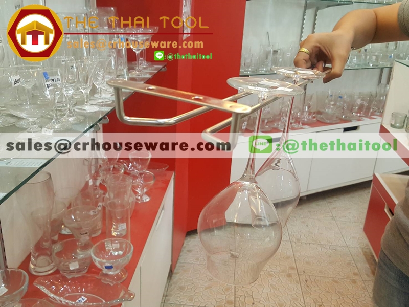 ราวเดี่ยวแขวนแก้ว ยาว 24 นิ้ว Glass hangerကိုကြိုးကွင်း,玻璃衣架,Kính treo,កញ្ចក់ hanger