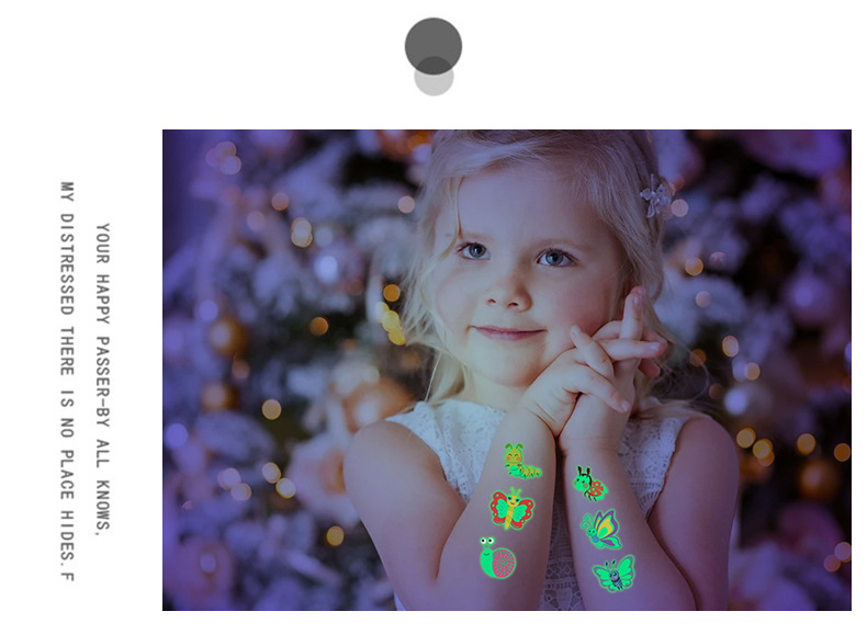 สติกเกอร์ แทททู ฮาโลวีน โพนี่ เมอเมด มีให้เลือกแบบเรืองแสงกับไม่เรืองแสง