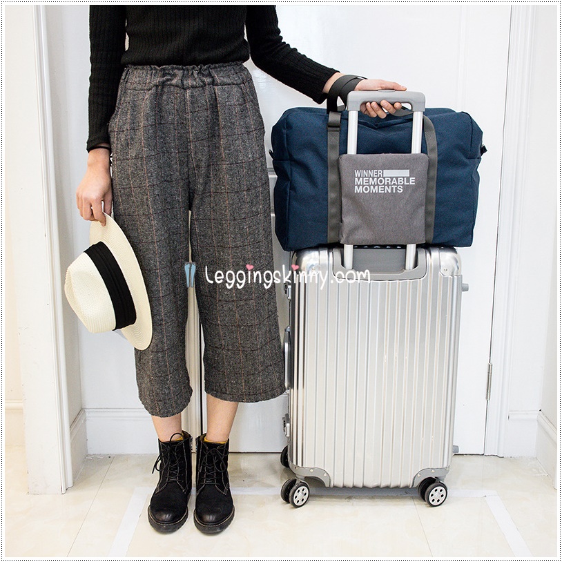 กระเป๋าขึ้นเครื่อง Travel Bag แบบพับเก็บได้ ใบใหญ่ มี 4 สี