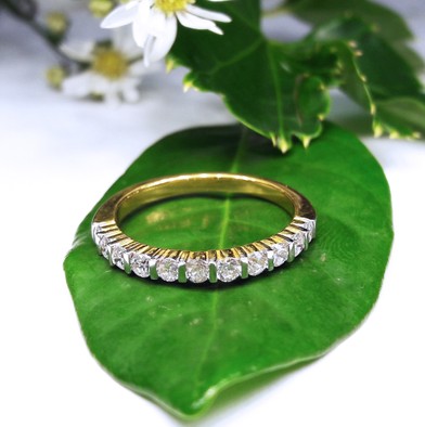 สั่งผลิตเพชรเบลเยี่ยมคัท แหวนแต่งงาน แหวนหมั้น ใส่เที่ยว ออกงาน แหวนทองคำ 18K เพชรแท้ 0.38 กะรัต 2.68 กรัม น้ำ 99 ราคาถูกมาก มีใบรับประกันค่ะ