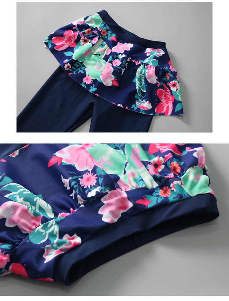 พร้อมส่ง ชุดว่ายน้ำ เด็กผู้หญิง เสื้อแขนยาว+เลกกิ้งกระโปรง