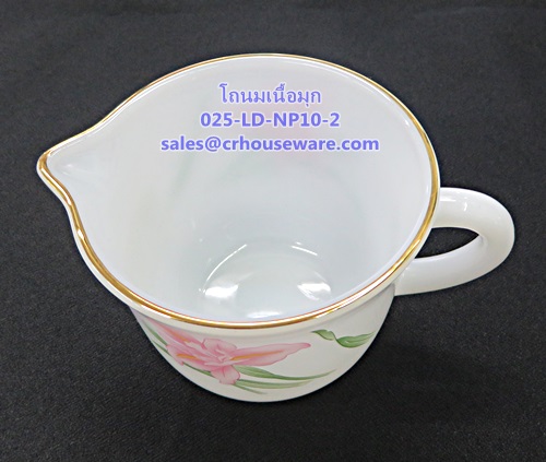 โถนมเนื้อมุก ลายโนเบิ้ลพิ้ง 025-LD-NP10-2 Noble Pink Dinner