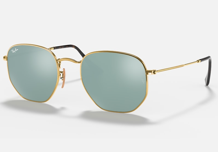 RayBan RB3548N 001/30 HEXAGONAL FLAT LENSES