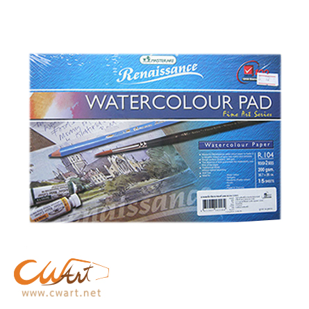 สมุดสีน้ำRenaissance 15"x22" ใกล้เคียงA2 200g 15แผ่น ผิวหยาบ(6เล่ม)