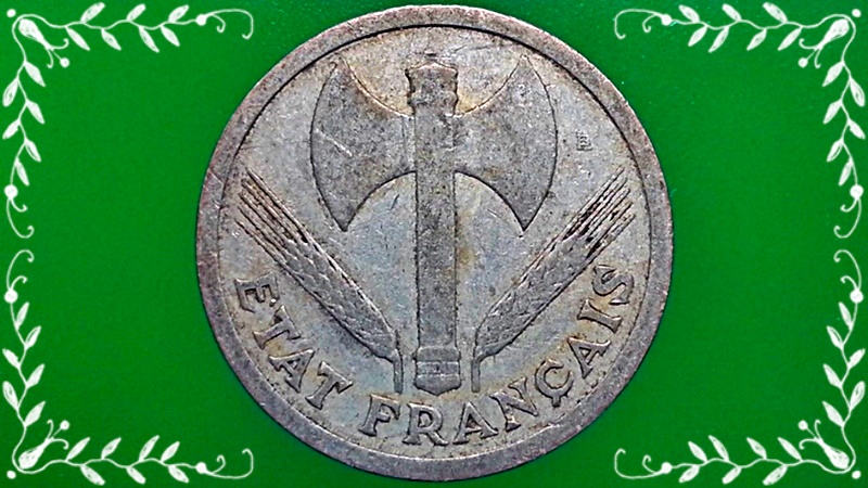 เหรียญ เงินตรา ประเทศ ฝรั่งเศส Francs 1943