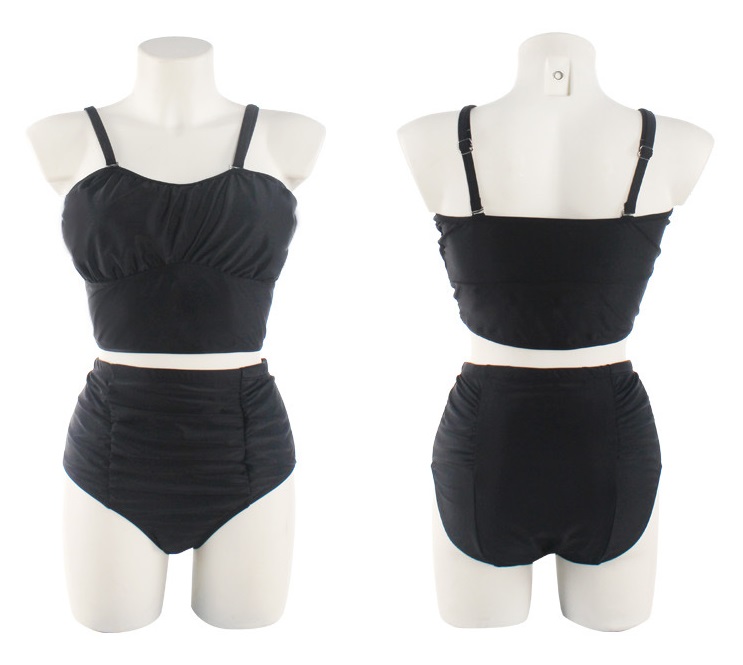 ชุดว่ายน้ำคนอ้วน สีดำ ทูพีช รอบอก 38-42 เอว 34-40 สะโพก 38-44 นิ้ว ผ้าดี งานสวยมากๆค่ะ