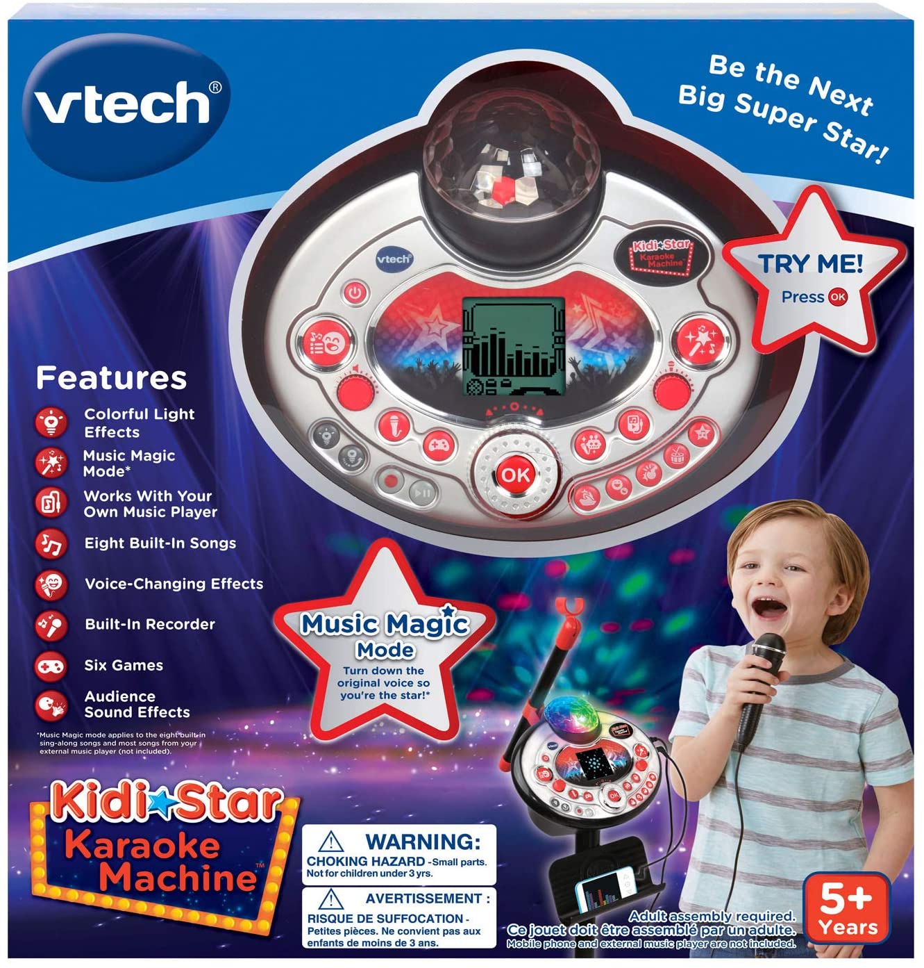 VTech Kidi Star Karaoke Machine, Black