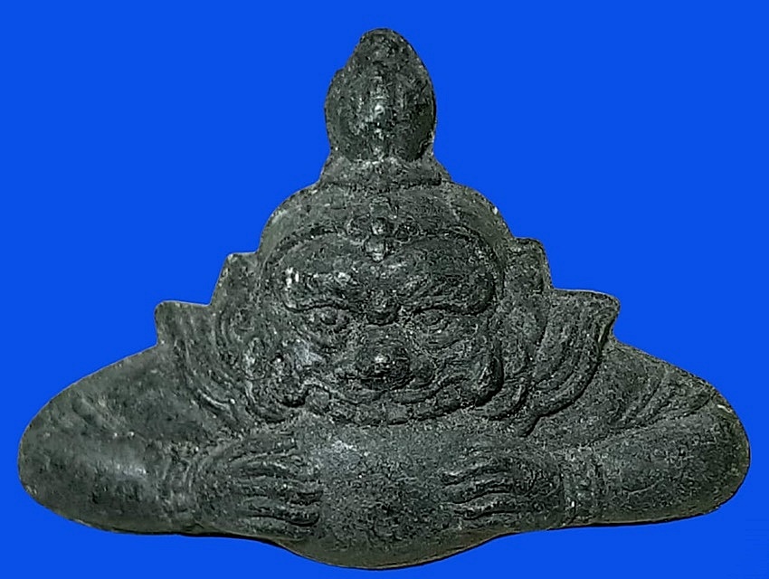 เทพราหูเสริมบารมี วัดพระมหาธาตุ นครศรีธรรมราช ปี 2549 รุ่นสิริมงคล เนื้อใบลานผงดำ