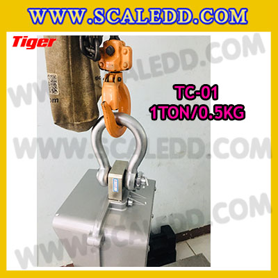 ตาชั่งแขวน1ตัน เครื่องชั่งแขวน1ตัน เครื่องชั่งแขวน1000kg เครื่องชั่งแขวนดิจิตอล1000kg พิกัด 1000kg ค่าละเอียด 0.5kg ตะขอหมุนได้360องศา เครื่องชั่งแขวนยี่ห้อ TIGER รุ่น TC-01