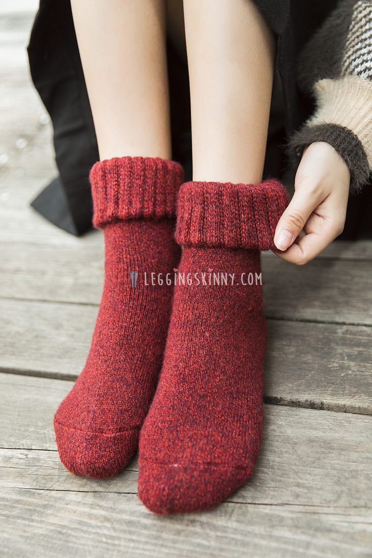 ถุงเท้าขนสัตว์หนาพิเศษ มี 10 สี VER.II