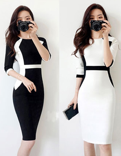 สินค้าพรีออเดอร์ ชุดเดรสแฟชั่นแบบสวยสไตล์เกาหลี 3 สีจ้า รหัส PO-Dress-003