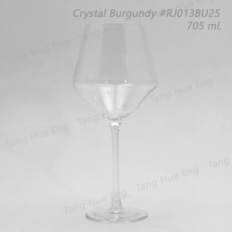 ( 6 ใบ ) แก้วไวน์คริสตัล Ripple Crystal Burgundy 705 ml. #RJ013BU25