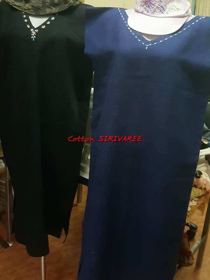 SIRIVAREE,SIVA Thai Cotton 100%, Polo shirt and hand embroidery By Cotton SIRIVAREE Top Thai Brand White, black ,blue ,the sugar L,XL