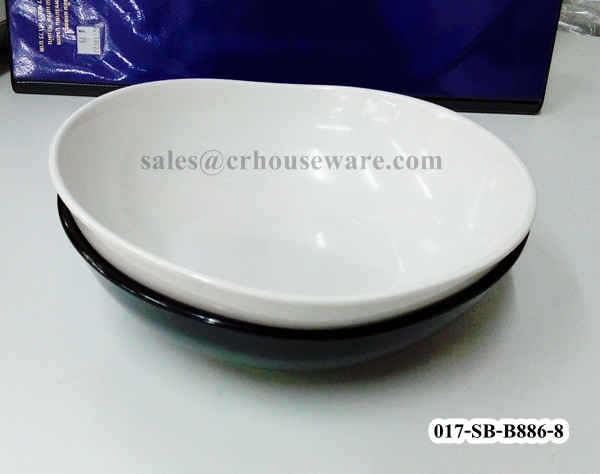 ชามก๋วยเตี๋ยวทรงลอนคลื่น 8" 017-SB-B886-8