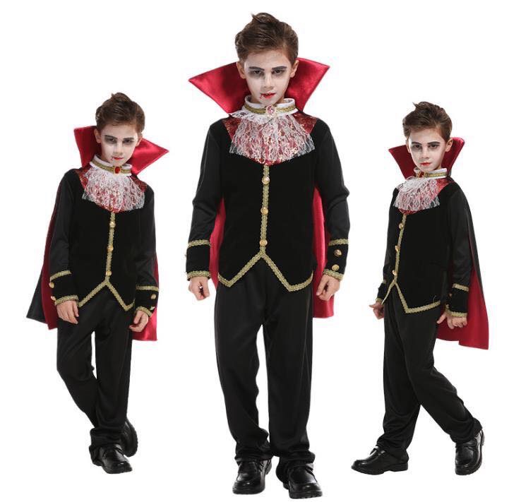 friendly4kid ชุดฮาโลวีน haloween ชาย แวมไพร์ แดรกคูล่า พร้อมผ้าคลุม