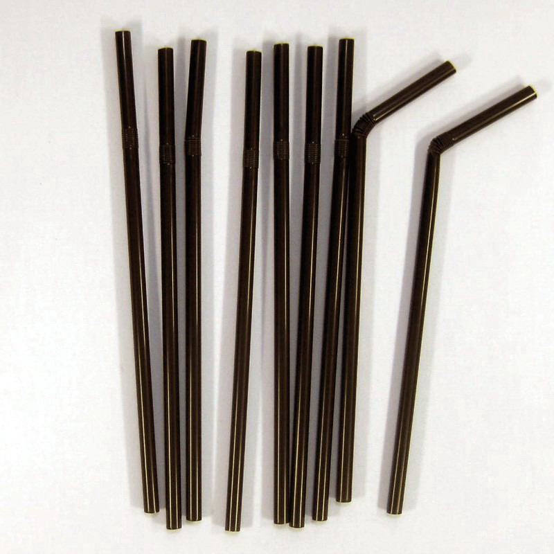 หลอดงอสีน้ำตาล 8 มิล ( รูใหญ่ ) ( 250 ชิ้น )