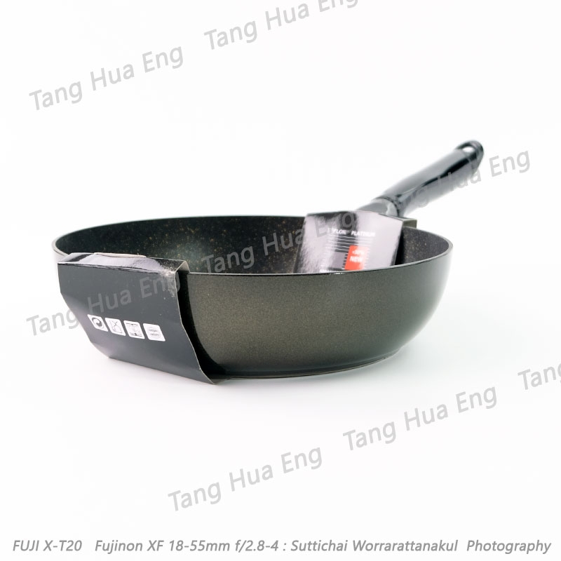 ZEBRA กระทะนอนสติ๊กเคลือบเทฟล่อนลายหินอ่อน Chef Plus IH 24 ซม. ( Marble ) ตราหัวม้าลาย