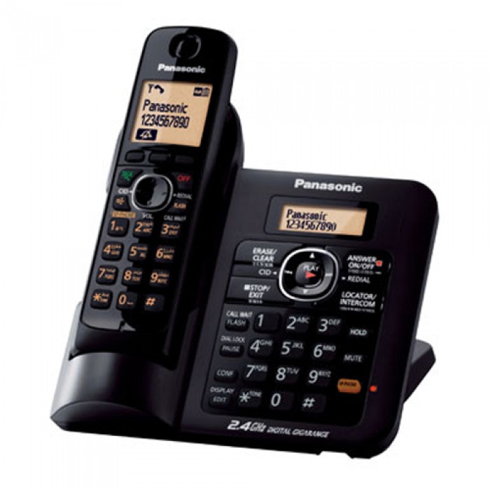 PANASONIC โทรศัพท์ ไร้สาย ใช้ได้แม้ขณะไฟดับ รุ่น KX-TG3821 สีดำ