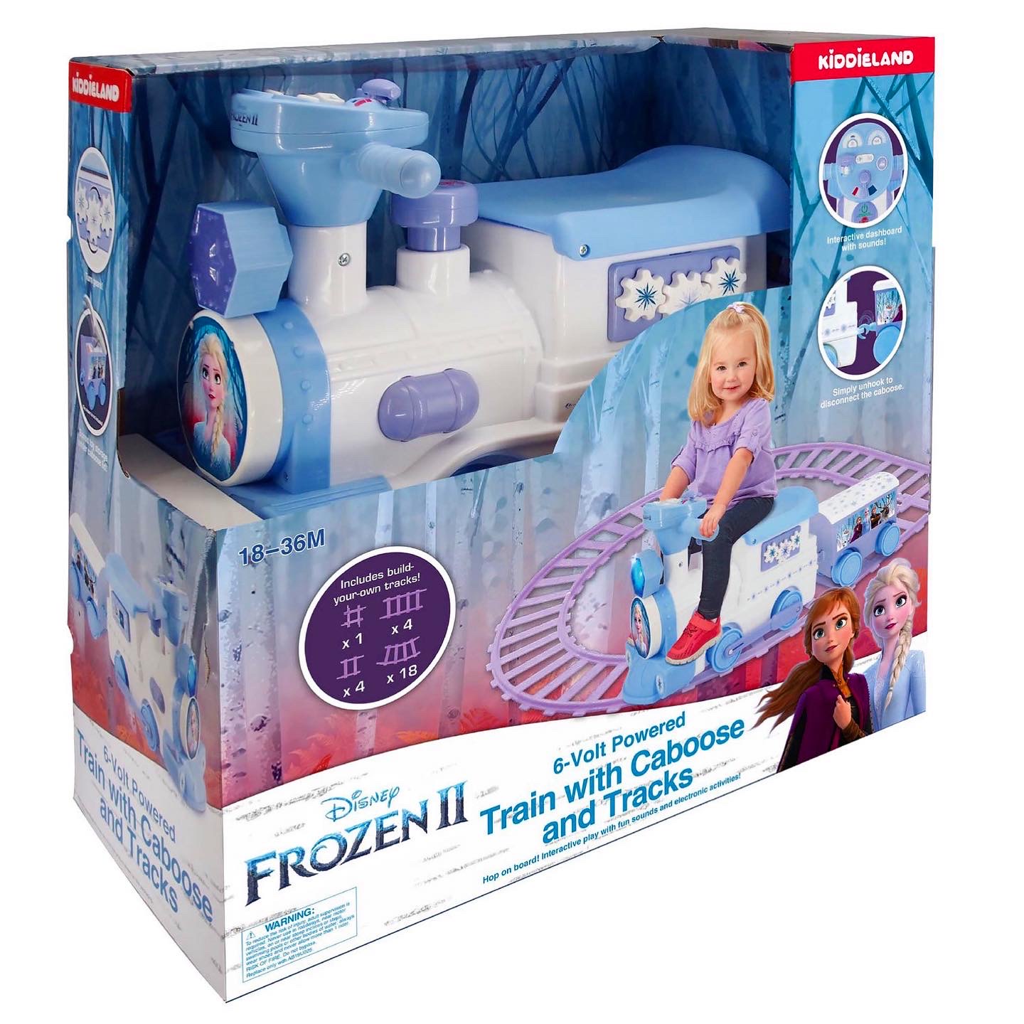 รถไฟแบตเตอรี่พร้อมราง Disney Frozen 6-Volt Powered Train with Tracks and Caboose