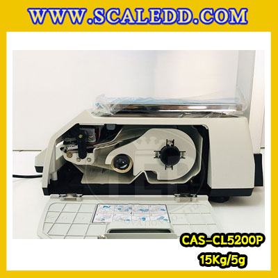 เครื่องชั่งคำนวณราคา 15kg เครื่องชั่งคำนวณราคาดิจิตอลและพิมพ์สติ๊กเกอร์บาร์โค้ด เครื่องชั่งดิจิตอล15kg เครื่องชั่งคำนวณราคา เครื่องชั่ง15kg ความละเอียด5g ตาชั่ง15กิโล ยี่ห้อ CAS รุ่น CL5200 P เครื่องชั่งทำบาร์โค้ด 15 กิโลกรัม