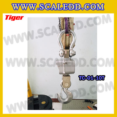 ตาชั่งแขวน10ตัน เครื่องชั่งแขวน10ตัน เครื่องชั่ง10ตัน เครื่องชั่งแขวนดิจิตอล10ตัน พิกัด 10ตัน ค่าละเอียด 5กิโลกรัม ตะขอหมุนได้360องศา เครื่องชั่งแขวนยี่ห้อTIGER รุ่น TC-01