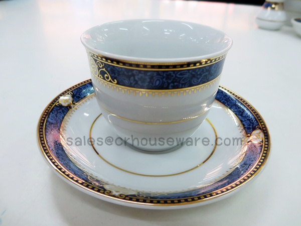 AD. CUP Code : P2702 , AD. CUP SAUCER Code : P1029 ชุดกาแฟเอสเพรซโซ่เล็ก,แก้วกาแฟจานเปลพอร์ซิเลนลายPrecious Blue,จานพอร์ซิเลนลายน้ำเงินขอบทองรับแขกVIP