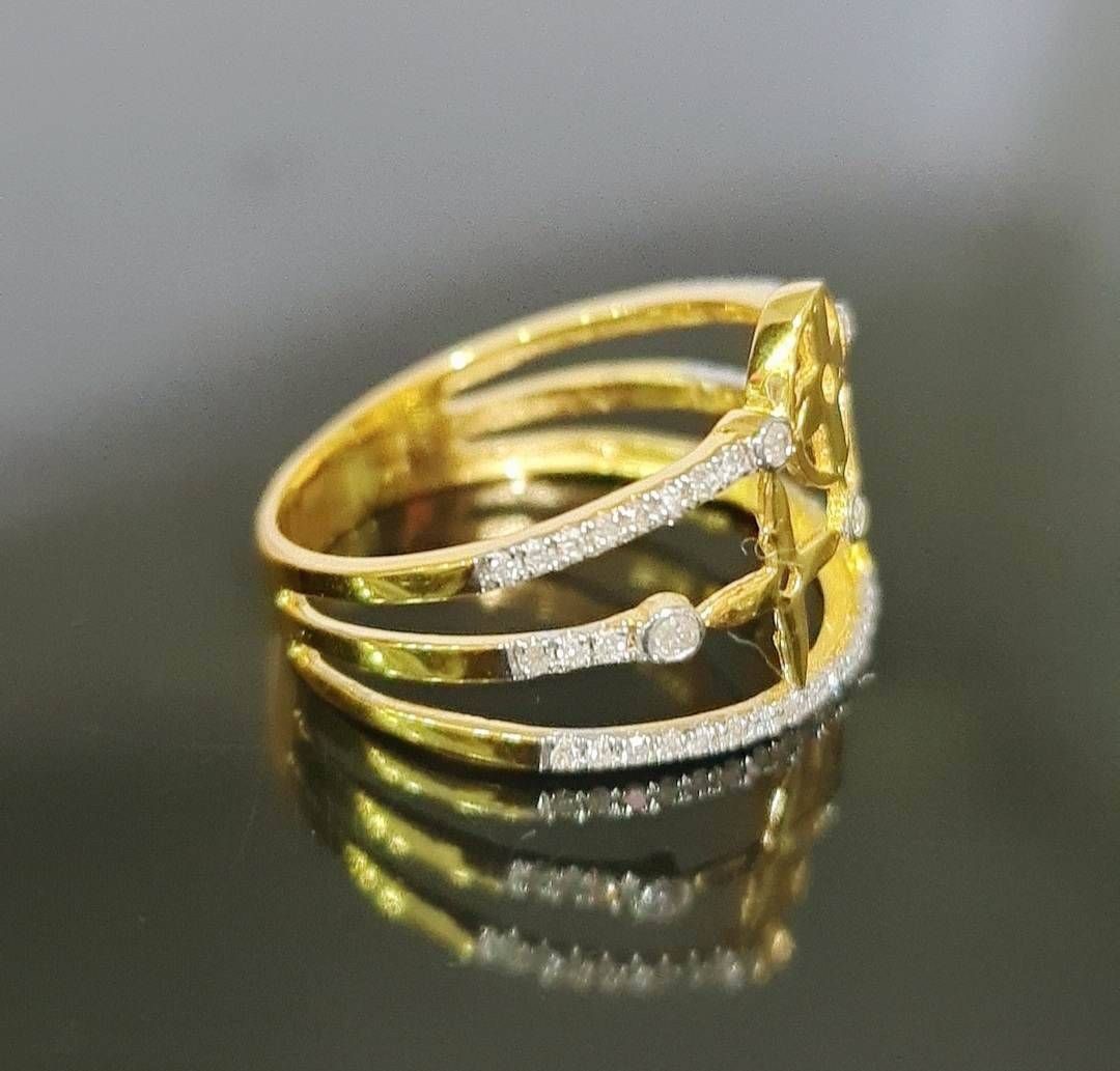 พร้อมส่งและสั่งผลิตแหวนเพชรแท้โฮโลแกรม แหวนแต่งงาน แหวนหมั้น ใส่เที่ยว ออกงาน แหวนทองคำ 9K เพชรกุหลาบแท้ 0.20 กะรัต 51 เม็ด ราคาถูกมาก ส่งฟรี