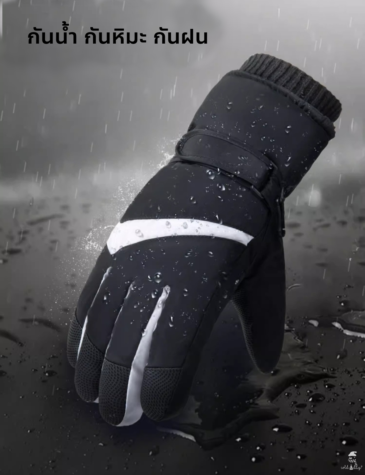 ถุงมือกันหิมะ ถุงมือสกี กันหิมะทัชสกรีน ชาย/หญิง มี 3 สี