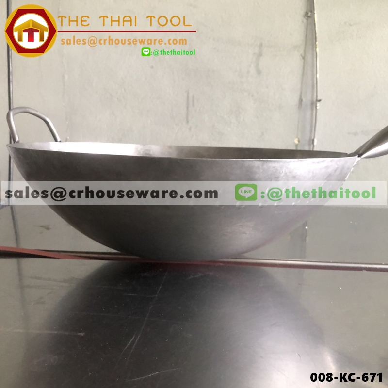 กระทะเหล็กฮ่องกงมีด้าม รหัสสินค้า 008-KC-671