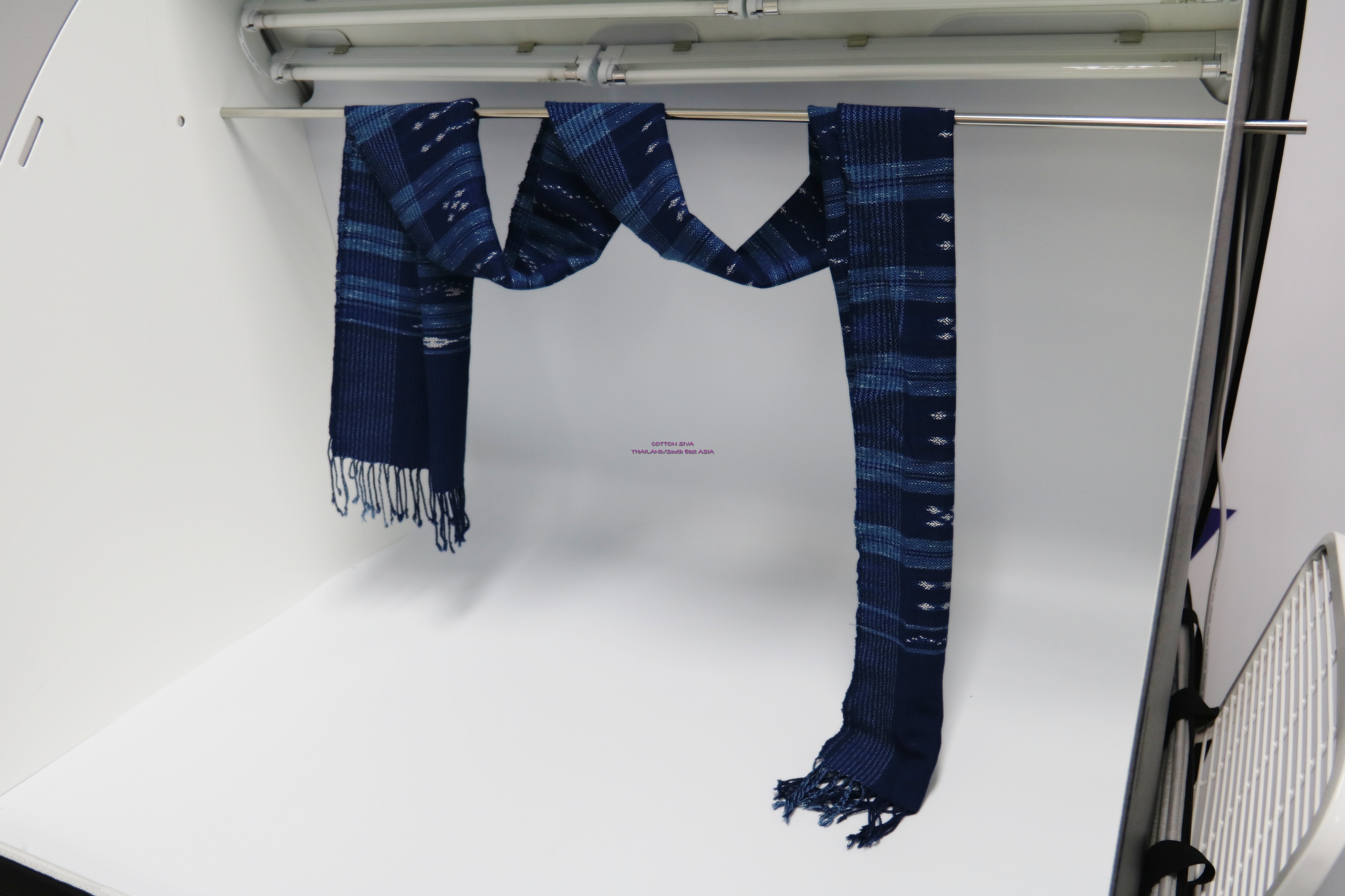 ผ้าพันคอผ้าฝ้ายย้อมคราม(Scarf - cotton dyeindigo