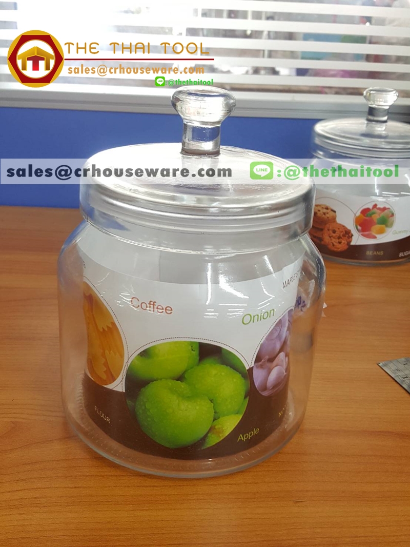 โหลแก้ว พร้อมฝาปิด ขนาด 2 ลิตร 005-US-CY-2111, โหลแก้ว,ขวดโหล,โหลใส่ขนม,โหลใส่คุกกี้