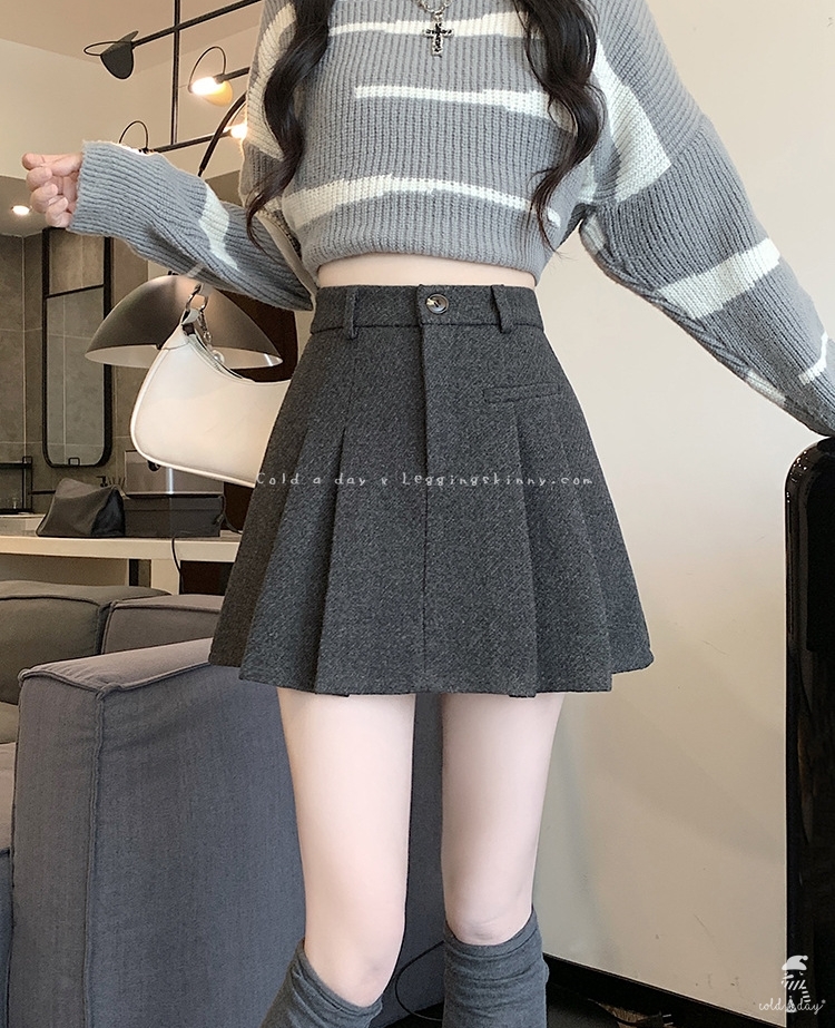 กระโปรงวูลมินิสเกิร์ต Mini Wool Skirt S-XL
