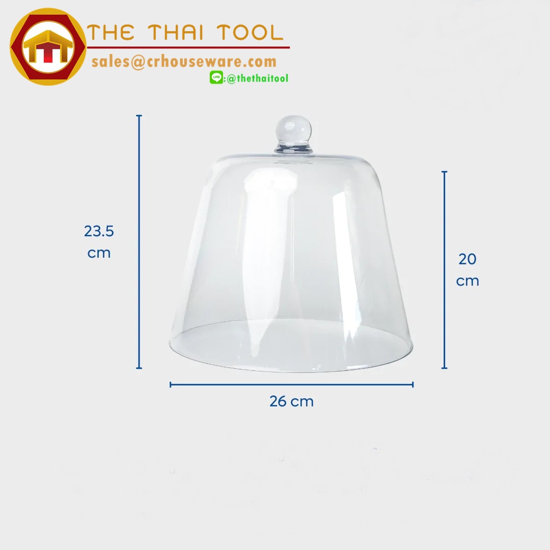 ฝาครอบอาหาร ทรงสูง PC พลาสติก Food Cover Tall PC Plastic รหัสสินค้า 005-JP-CVT-26