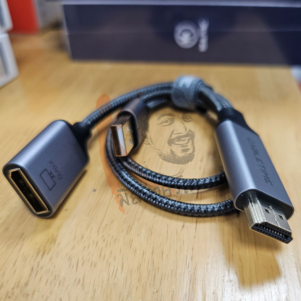 HDMI Male to DisplayPort Female Adapter 4K 60Hz With USB Power by Cabletime