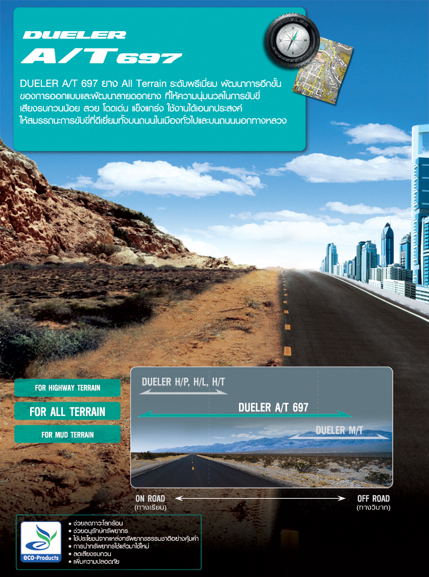 245/75 R16รุ่นDUELER A/T 697ยี่ห้อBRIDGESTONE