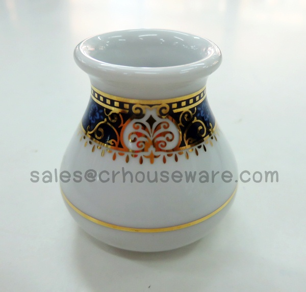 TOOTHPICK HOLDER Code : RPP0261,ที่ใส่ไม้จิ้มฟันพอร์ซิเลน ,จานชามพอร์ซิเลนลายPrecious Blue,จานพอร์ซิเลนลายน้ำเงินขอบทองรับแขกVIP