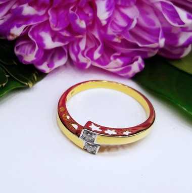 สั่งผลิตเพชรเบลเยี่ยมคัท แหวนแต่งงาน แหวนหมั้น ใส่เที่ยว ออกงาน แหวนทองคำ 18K เพชรแท้ 0.10 กะรัต 1.80 กรัม น้ำ 99 ราคาถูกมาก มีใบรับประกันค่ะ