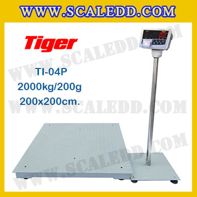 เครื่องชั่งพร้อมปริ้นเตอร์ในตัว พิกัด 2000kg รุ่น TI-04P ขนาดแท่น 200x200cm. เครื่องชั่งน้ำหนัก2000kg เครื่องชั่งดิจิตอล2000kg ตาชั่ง2000kg ตาชั่งดิจิตอล2000kg พิกัดน้ำหนัก 2000kg ค่าละเอียด 200g เครื่องชั่งยี่ห้อ TIGER รุ่น TI-04P